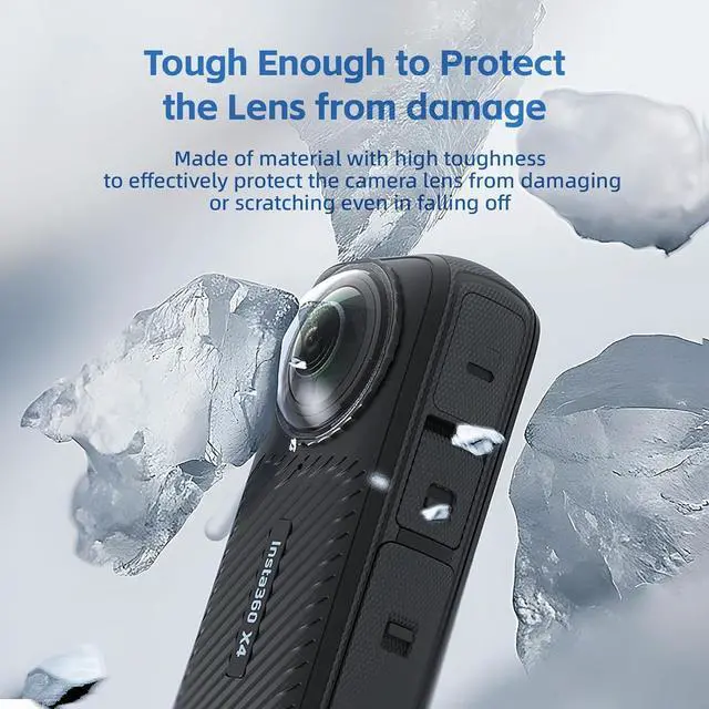 Alt view image 5 of 7 - Werleo Insta 360 X4 Aluminum Metal Frame Cage Bag Case Lens Guards with Silicone Lens Cap Screen Protector for Insta360 X4 X 4 Camera Accessories Kit Multi-use Mount Clamp Adapter