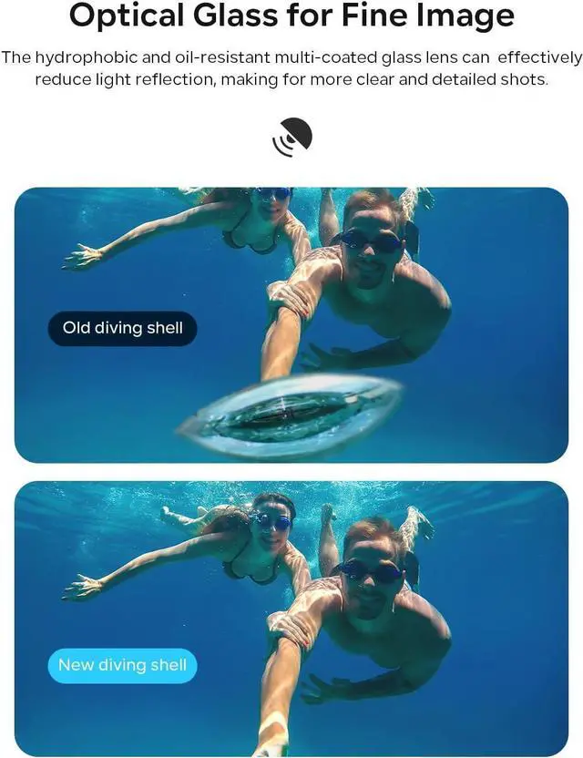 Alt view image 4 of 7 - WERLEO Invisible Dive Housing Case for Insta360 X5, 60m Depth Resistant to Scratches and Drops, Waterproof Case for Insta 360 X5