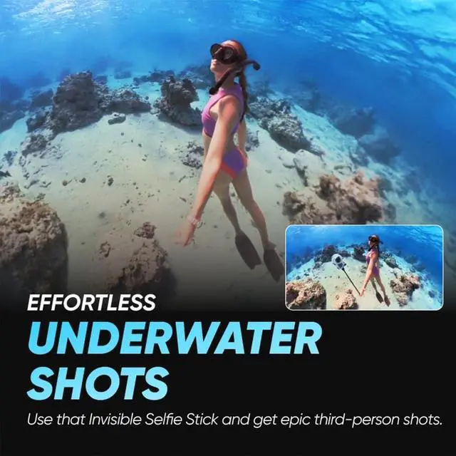 Alt view image 4 of 7 - WERLEO Invisible Dive Case for Insta360 X4, 50m/164ft Waterproof Case Underwater Diving Housing Shell for Insta 360 X4 Protective Case with Bracket Accessories