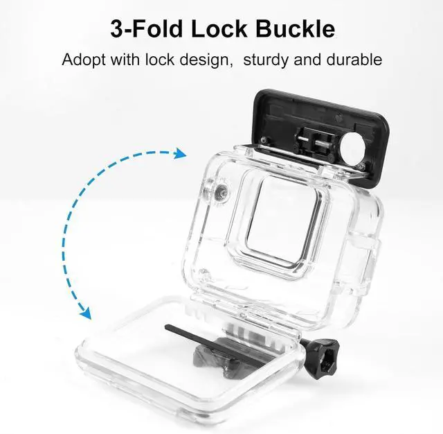 Alt view image 4 of 7 - WERLEO Waterproof Case for Insta360 Ace Pro / Ace Pro 2, Protective Housing/Diving Case, Waterproof Down to 60m/197FT, Underwater Photography Housing for Diving, Snorkeling
