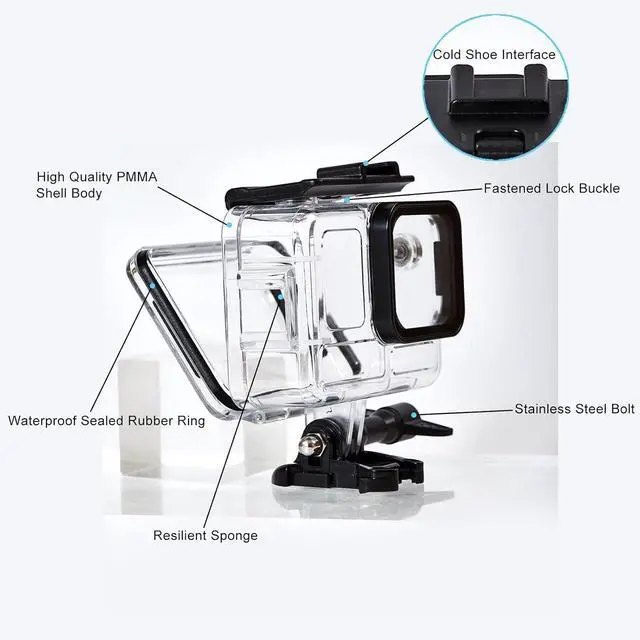 Alt view image 6 of 7 - WERLEO Waterproof Case for Insta 360 Ace Pro / Ace Pro 2 with 3 Pack Dive Filters, 196FT/60M Underwater Protective Housing Dive Kit, Professional Action Camera Dive Accessory