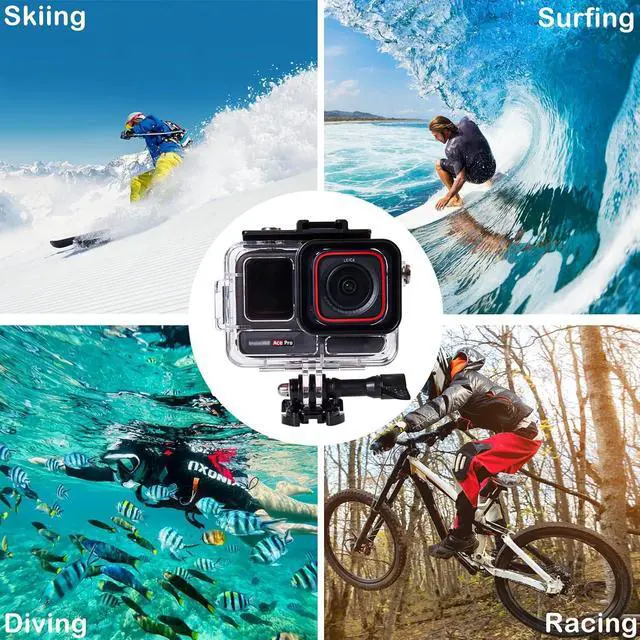 Alt view image 7 of 7 - WERLEO Waterproof Case for Insta 360 Ace Pro / Ace Pro 2 with 3 Pack Dive Filters, 196FT/60M Underwater Protective Housing Dive Kit, Professional Action Camera Dive Accessory