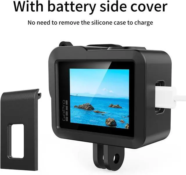 Alt view image 2 of 6 - WERLEO Accessories Kit Compatible with GoPro Hero 4K Action Camera Including Silicone Protective Case Tempered Glass Protective Film Lens Cap Lanyard and Battery Side Cover