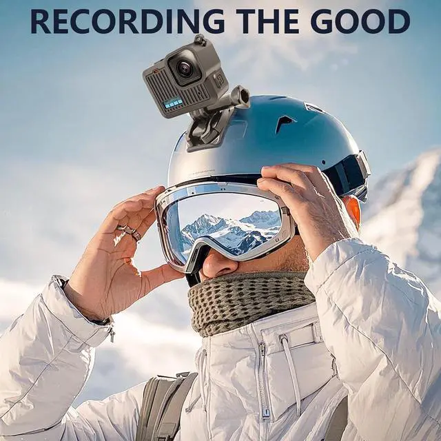 Alt view image 4 of 7 - WERLEO Silicone Case for GoPro Hero 4K - Protective Sleeve with Battery Cover, Screen Protectors, Lens Caps & Mount Kit Flexible Adhesive Helmet Sticky Mounts for GoPro Hero 4K Accessories