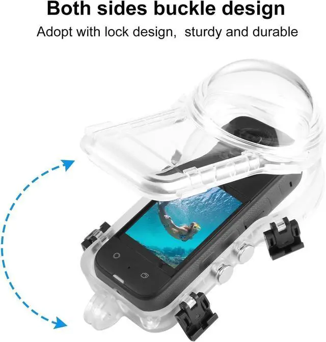 Alt view image 4 of 7 - WERLEO 50m/164ft Invisible Dive Case for Insta360 X3 Underwater Waterproof Housing Cover Protective PC Sealed Shell Photography Housings with Bracket Camera Insta 360 X3 Accessories