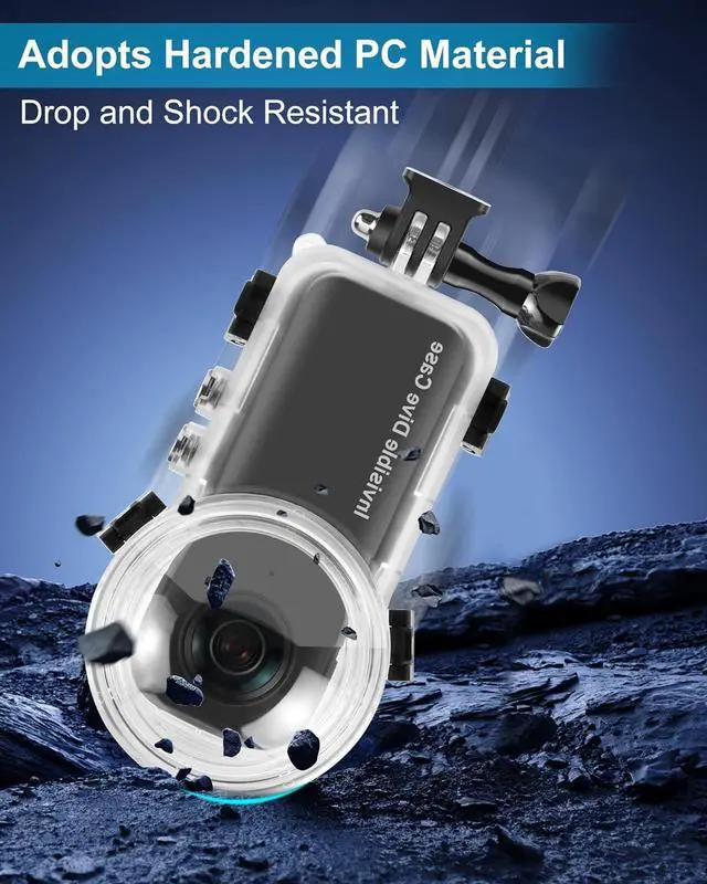 Alt view image 2 of 7 - WERLEO 50m/164ft Invisible Dive Case for Insta360 X3 Underwater Waterproof Housing Cover Protective PC Sealed Shell Photography Housings with Bracket Camera Insta 360 X3 Accessories