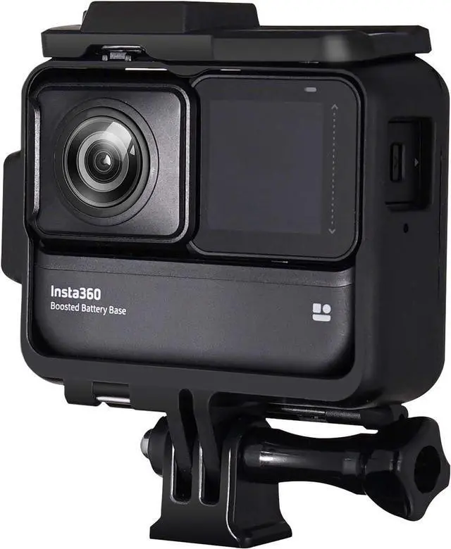 Main image of WERLEO Housing Case for Insta360 ONE R / ONE RS Boosted Battery Frame, Protective Shell Cage Mount Bracket Accessories with Hot Shoe (Black)