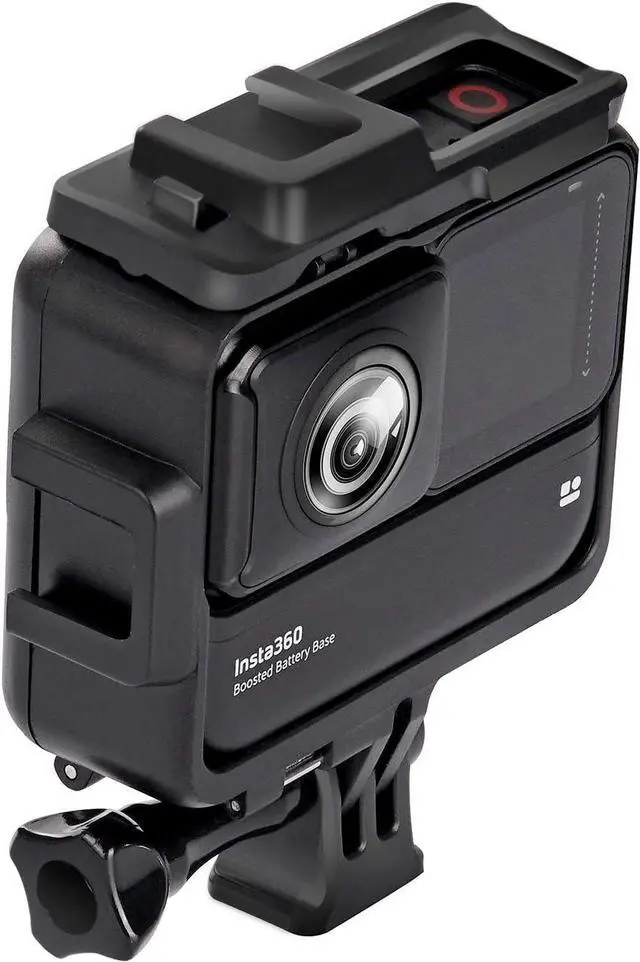 Alt view image 3 of 5 - WERLEO Housing Case for Insta360 ONE R / ONE RS Boosted Battery Frame, Protective Shell Cage Mount Bracket Accessories with Hot Shoe (Black)