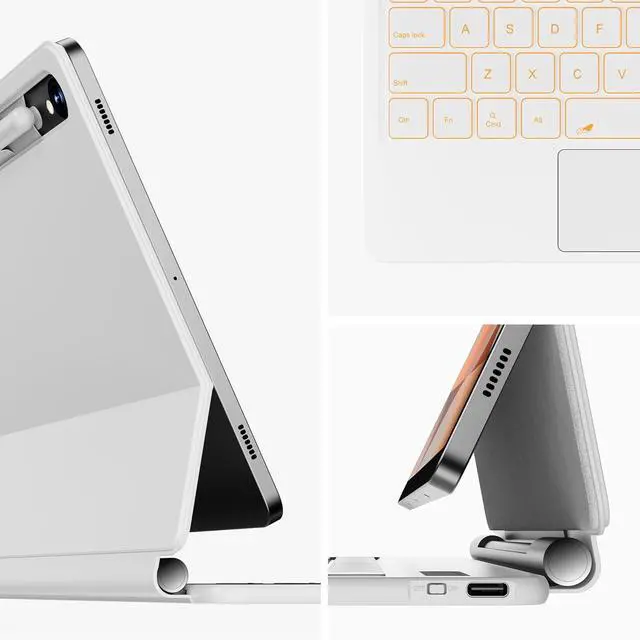 Alt view image 5 of 7 - WERLEO Magic Keyboard Case for 12.4 inch Samsung Galaxy Tab S10 Plus/S9 Plus/S9 FE Plus/S8 Plus/S7FE/S7 Plus with 7 Colour Backlit, Multi-Touch Trackpad, Floating Magnetic Design, Battery Display