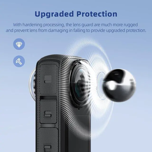 Alt view image 4 of 7 - WERLEO Insta 360 X4 Premium Glass Lens Guard Set Screen Protector for Insta360 X4 X 4 9H Hard Tempered Glass Film Anti-Scratch [Bubble Free]