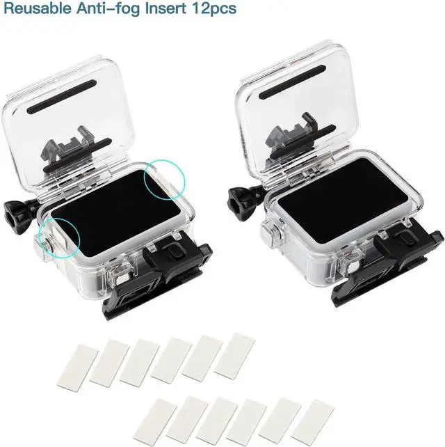 Alt view image 5 of 7 - WERLEO Waterproof Housing Case for HERO7 White & Hero 7 Silver, 30M Underwater Photography Protective Shell with Screen Protector Films and Anti-Fog Inserts Accessories