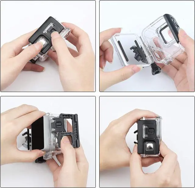 Alt view image 6 of 7 - WERLEO Waterproof Housing Case for HERO7 White & Hero 7 Silver, 30M Underwater Photography Protective Shell with Screen Protector Films and Anti-Fog Inserts Accessories