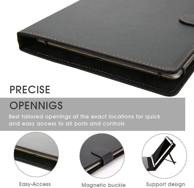 Alt view image 7 of 7 - WERLEO Universal Wireless Keyboard Case for 7 - 8 inch Tablet with Touchpad, 2-in-1 Bluetooth Wireless Keyboard Case for 7" 7.9" 8" with Touchpad 7 Colors Backlit Leather Folio Cover