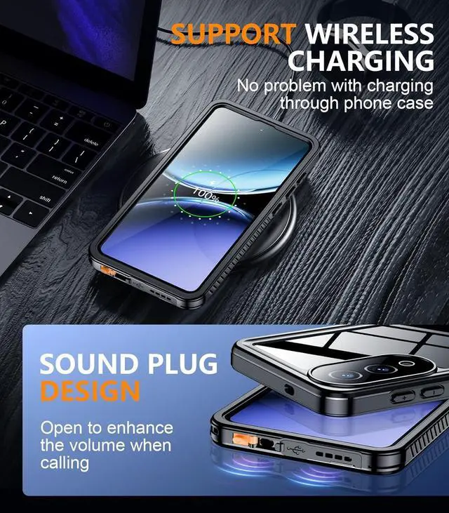 Alt view image 3 of 7 - WERLEO for Samsung Galaxy S25 Edge Case Waterproof, Built-in Lens & Screen Protector Military Grade Shockproof Dropproof IP68 Underwater Full Body Phone Case for Galaxy S25 Edge 6.7"
