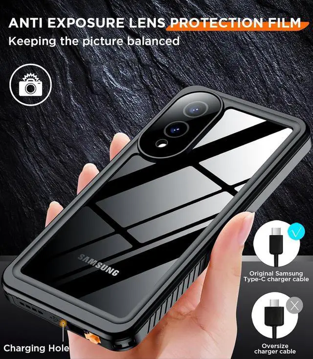 Alt view image 6 of 7 - WERLEO for Samsung Galaxy S25 Edge Case Waterproof, Built-in Lens & Screen Protector Military Grade Shockproof Dropproof IP68 Underwater Full Body Phone Case for Galaxy S25 Edge 6.7"
