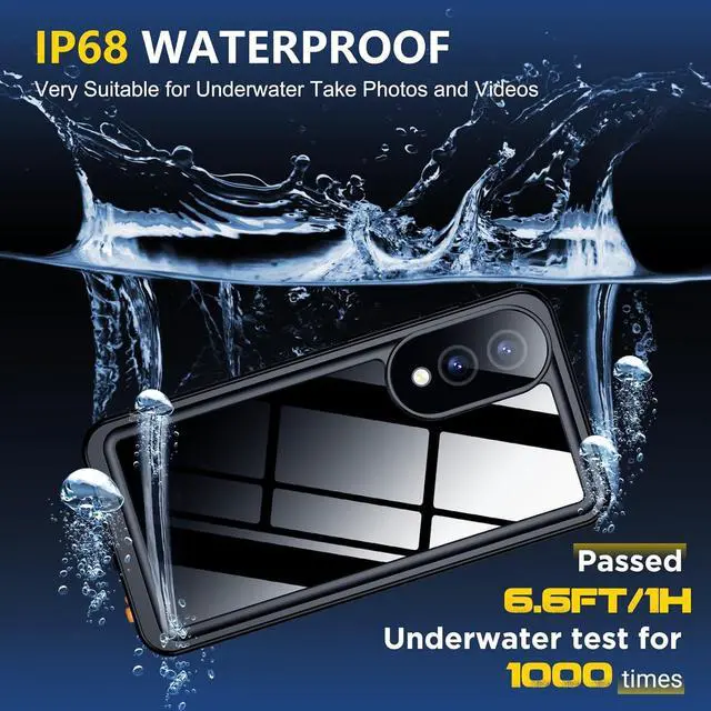 Alt view image 6 of 7 - WERLEO for Samsung Galaxy S25 Edge Case Waterproof, Built-in Screen & Camera Lens Protector, [IP68 Underwater][12FT Military Grade Shockproof] Phone Cover for Galaxy S25 Edge 6.7 inch