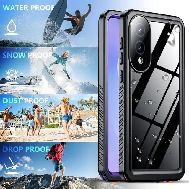 Alt view image 7 of 7 - WERLEO for Samsung Galaxy S25 Edge Case Waterproof, Built-in Screen & Camera Lens Protector, [IP68 Underwater][12FT Military Grade Shockproof] Phone Cover for Galaxy S25 Edge 6.7 inch