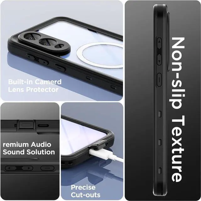 Alt view image 7 of 7 - WERLEO for Samsung Galaxy S25 Edge Case Waterproof [Fit for MagSafe] 360° Full Body Rugged Shockproof Case for S25 Edge 6.7" [IP68 Underwater][Built-in Screen Protector & Lens Protector]