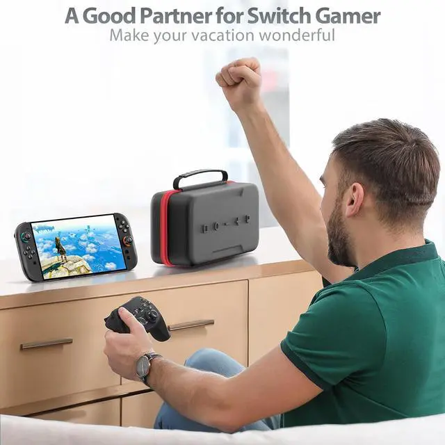 Alt view image 4 of 6 - WERLEO Switch 2 Case for Joy-con 2 & Charger for 2025 Nintendo 2 & 2021 OLED & 2017 Original, Portable Travel Case with 28 Game Holders, Hard Shell Switch 2 Carrying Case for Nintendo Accessory Kit