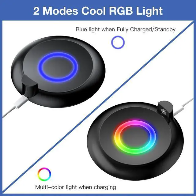 Alt view image 3 of 6 - WERLEO Charging Station for GO Plus + 2023, RGB Charging Dock with Protective Case for GO Plus +