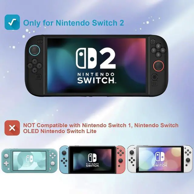 Alt view image 4 of 7 - WERLEO Protective Silicone Cover for Nintendo Switch 2 (2025), TPU Grip Protective Cover for Switch Next Gen 2025 Console & Joy-Con Controller Accessories