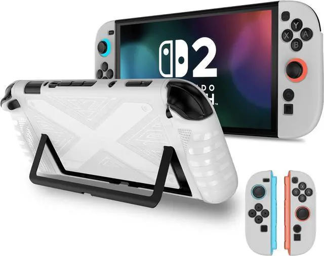 Main image of WERLEO Protective Silicone Cover for Nintendo Switch 2 (2025), TPU Grip Protective Cover for Switch Next Gen 2025 Console & Joy-Con Controller Accessories White