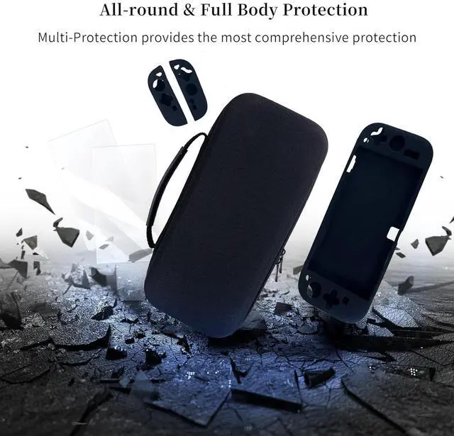 Alt view image 3 of 7 - WERLEO Case Compatible with Nintendo Switch 2, 10 in 1 Switch 2 Accessories Bundle Kit with Carrying Case, Protective Case Cover, Screen Protector and 4pcs Thumb Grips Caps