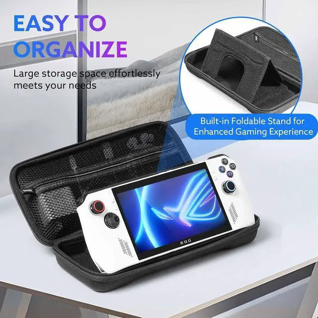 Alt view image 3 of 7 - WERLEO Accessories kit for ASUS ROG Ally 2023 - Black Accessories Bundle for ROG Alloy Gaming Handheld with Carrying Case Protective Cover case and 2 Pack Screen Protector, 6 Thumb Grips