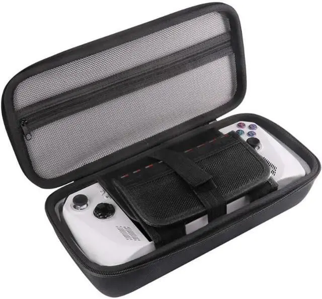 Alt view image 7 of 7 - WERLEO Carrying Case for Asus Rog Ally X / Asus Rog Ally, Portable Hard Shell Pouch Travel Bag, Organiser Bag with Shoulder Strap, EVA Shockproof Protective Carry Bag with Large Capacity