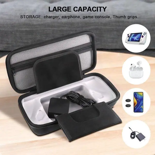 Alt view image 5 of 7 - WERLEO Carrying Case for Asus Rog Ally X / Asus Rog Ally, Portable Hard Shell Pouch Travel Bag, Organiser Bag with Shoulder Strap, EVA Shockproof Protective Carry Bag with Large Capacity