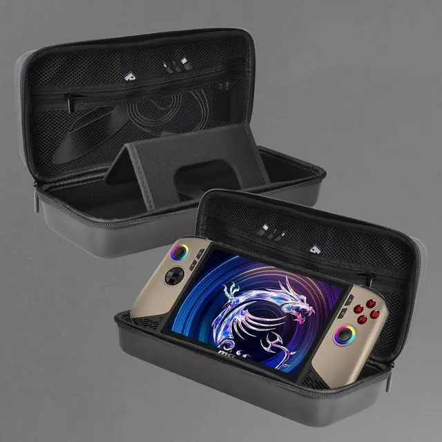 Alt view image 3 of 7 - WERLEO Case for MSI Claw 8 AI+ 2025,Travel Carrying Bag Cover for MSI Claw 8 AI+ A2VM Handheld Gaming,Hard Case with Stand Mode & Mesh Pocket for MSI Claw 8 AI+ Accessories