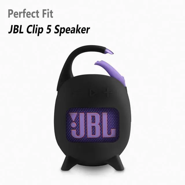 Alt view image 5 of 6 - WERLEO Silicone Carrying Case for JBL Clip 5, Protective Portable Scratch Shock Resistant Cover (Black)