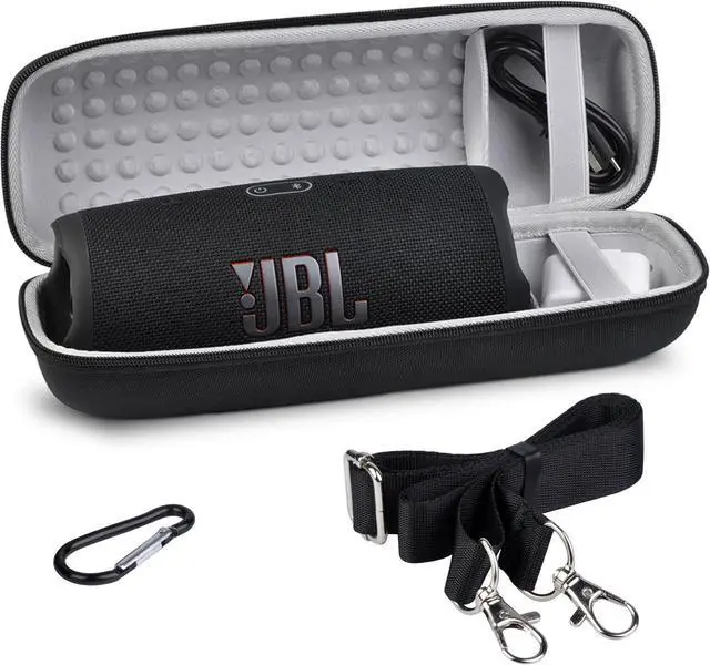 Main image of WERLEO Case Compatible with JBL Charge 4/Charge 5 Portable Waterproof Bluetooth Speaker, Hard Shell Carrying Case Storage Bag Protective Cover with Shoulder Strap Fits USB Cable and Charger