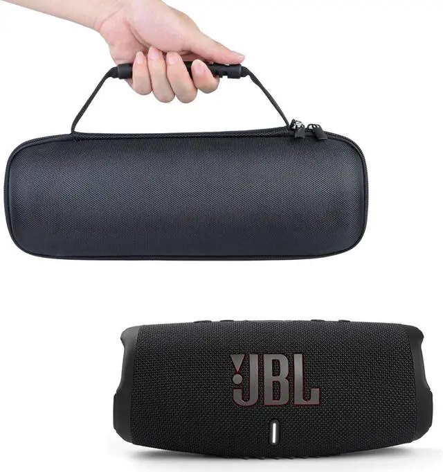 Alt view image 5 of 7 - WERLEO Case Compatible with JBL Charge 4/Charge 5 Portable Waterproof Bluetooth Speaker, Hard Shell Carrying Case Storage Bag Protective Cover with Shoulder Strap Fits USB Cable and Charger