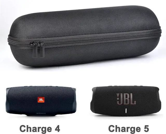 Alt view image 4 of 7 - WERLEO Case Compatible with JBL Charge 4/Charge 5 Portable Waterproof Bluetooth Speaker, Hard Shell Carrying Case Storage Bag Protective Cover with Shoulder Strap Fits USB Cable and Charger