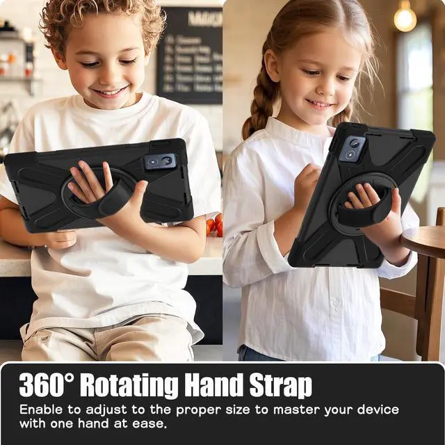 Alt view image 2 of 7 - WERLEO Case for Lenovo Tab K11 Plus 11.45 inch 2024 TB352FU TB352XU Shockproof Protective Cover Pencil Holder Stand Shoulder Strap Stylus Pen