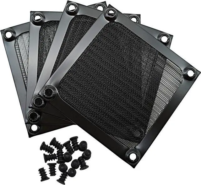 Main image of WERLEO 80mm Computer Fan Filter Grills with Screws, Aluminum Frame Ultra Fine Stainelss Steel Mesh - 4 Pack