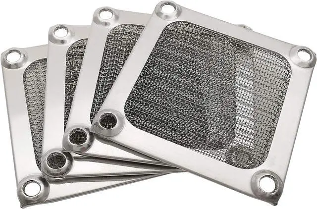 Alt view image 2 of 7 - WERLEO 60mm Computer Case Fan Filter Grills with Screws, Aluminum Frame Ultra Fine Stainelss Steel Mesh - 4 Pack