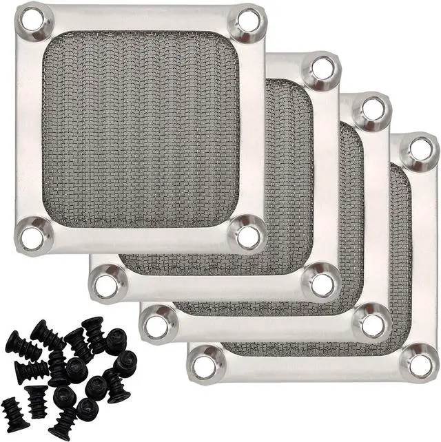 Main image of WERLEO 60mm Computer Case Fan Filter Grills with Screws, Aluminum Frame Ultra Fine Stainelss Steel Mesh - 4 Pack