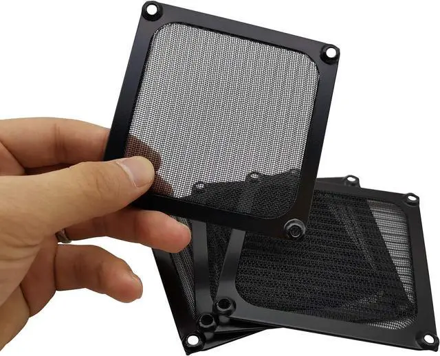 Alt view image 6 of 7 - WERLEO 90mm 92mm Computer Fan Filter Grills with Screws, Aluminum Frame Ultra Fine Stainelss Steel Mesh - 4 Pack