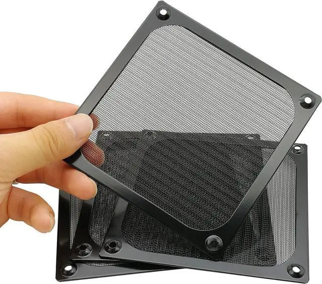 Alt view image 6 of 7 - WERLEO 120mm Computer Fan Filter Grills with Screws, Ultra Fine Aluminum Mesh - 4 Pack
