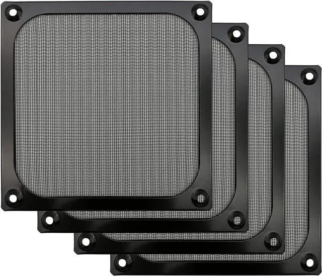 Main image of WERLEO 120mm Computer Fan Filter Grills with Screws, Ultra Fine Aluminum Mesh - 4 Pack