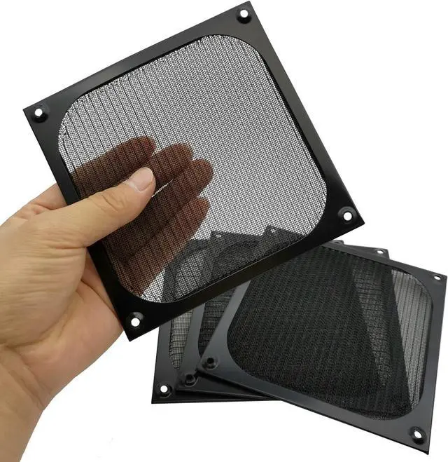 Alt view image 6 of 7 - WERLEO 140mm PC Computer Case Fan Dust Filter Grills Dustproof Case Cover with Screws, Aluminum Frame Ultra Fine Stainelss Steel Mesh - 4 Pack
