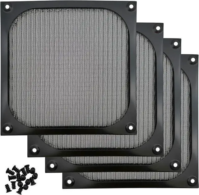 Main image of WERLEO 140mm PC Computer Case Fan Dust Filter Grills Dustproof Case Cover with Screws, Aluminum Frame Ultra Fine Stainelss Steel Mesh - 4 Pack