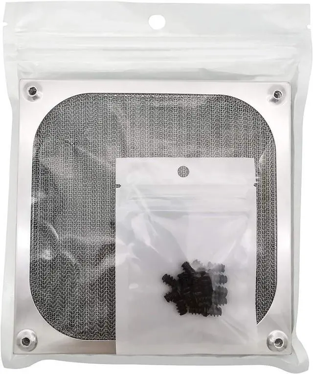 Alt view image 7 of 7 - WERLEO 140mm PC Computer Case Fan Dust Filter Grills Dustproof Case Cover with Screws, Aluminum Frame Ultra Fine Stainelss Steel Mesh - 4 Pack Silver