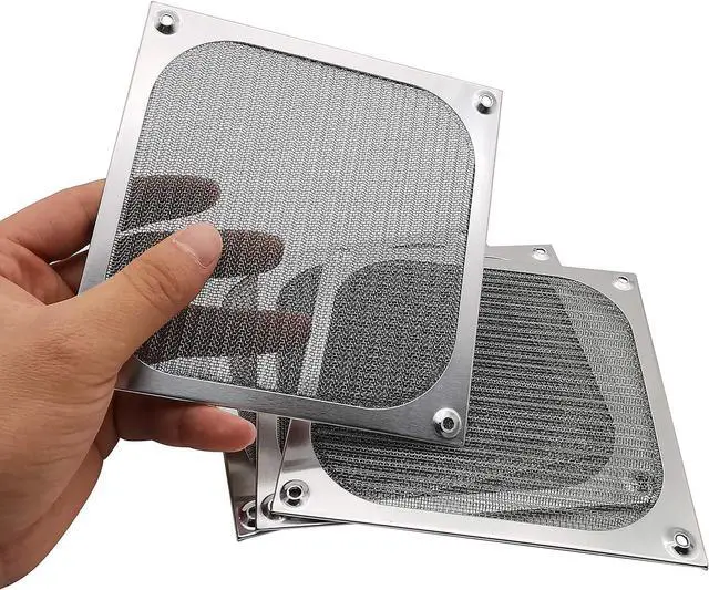 Alt view image 6 of 7 - WERLEO 140mm PC Computer Case Fan Dust Filter Grills Dustproof Case Cover with Screws, Aluminum Frame Ultra Fine Stainelss Steel Mesh - 4 Pack Silver