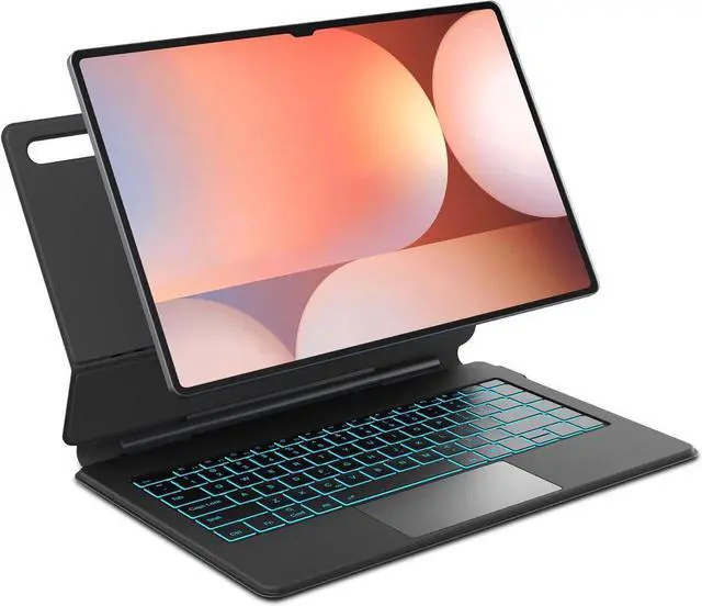 Main image of WERLEO Keyboard Case for Samsung Galaxy Tab S10 FE / S9 FE 5G 10.9 inch / S9 / S8 / S7 11 inch Magic Floating Cantilever Magnetic Stand, 3-Level 7 Color Backlit & Built-in Trackpad