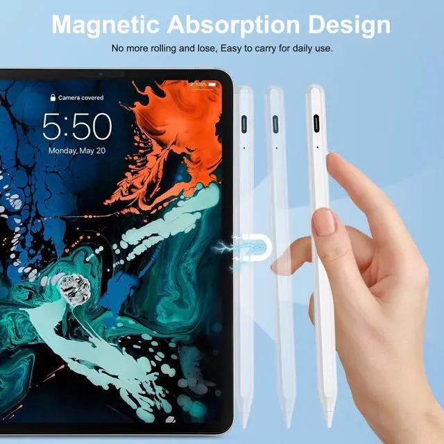 Alt view image 4 of 7 - WERLEO Stylus Pen for iPad, Fast Charge for iPad Pencil Apple Pen with Palm Rejection Tilt Sensitivity - Pen for iPad 10/9/8/7/6, iPad Pro 12.9"/11"/13" M4, iPad Mini 6/5, iPad Air 5/4/3/11"-13" M2