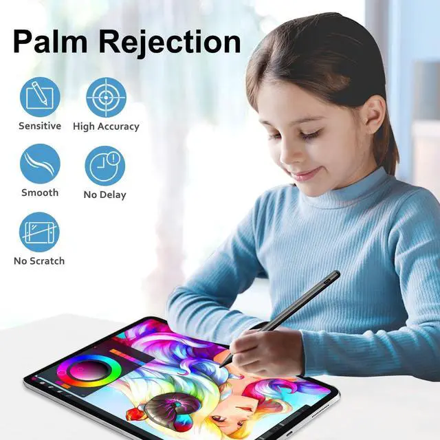 Alt view image 5 of 7 - WERLEO Stylus Pen for iPad, Fast Charge for iPad Pencil Apple Pen with Palm Rejection Tilt Sensitivity - Pen for iPad 10/9/8/7/6, iPad Pro 12.9"/11"/13" M4, iPad Mini 6/5, iPad Air 5/4/3/11"-13" M2
