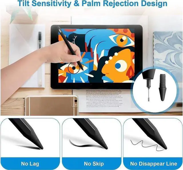 Alt view image 3 of 7 - WERLEO Stylus Pen for iPad 2018-2025, 15 Mins Fast Charge for Apple Pencil with Palm Rejection, Compatible with iPad 11/10/9/8/7/6, Pro M4/ Pro12.9" (6/5/4/3 )/ 11", Air M3/M2/5/4/3, Mini A17 Pro/6/5
